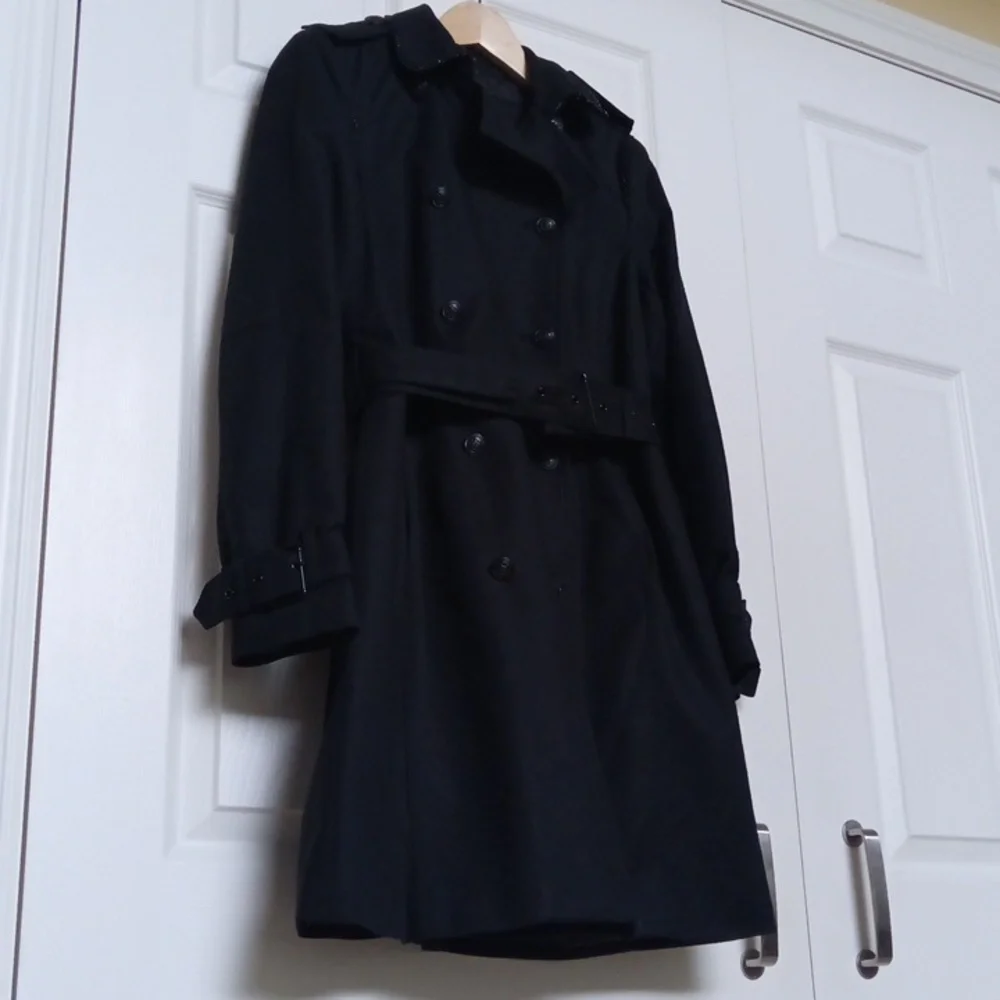 Ptp20" Zara Quilted Trench Coat In Black For Women - Picture 5 of 17